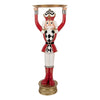 Nagyméretű diótörő figura tálcával 65 cm magas piros fehér