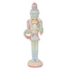 Nagyméretű rózsaszín diótörő figura 61 cm magas LED-világítással