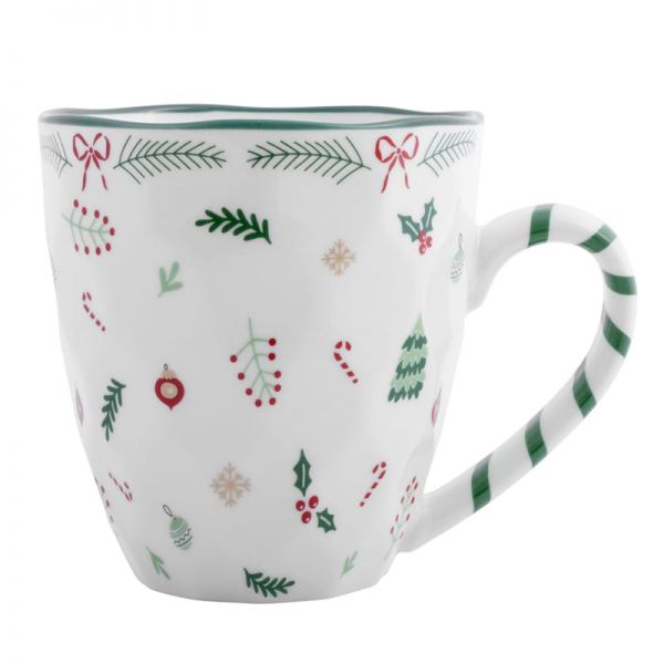 Karácsonyi porcelán bögre 360 ml Christmas Green