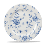 Churchill Vintage Prints fehér kék virágos porcelán peremes lapostányér
