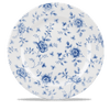 Churchill Vintage Prints fehér kék virágos porcelán peremes nagy tányér 30.5 cm