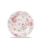Churchill Vintage Prints fehér piros virágos porcelán peremes kis desszertes tányér
