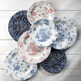 Churchill Vintage Prints fehér piros virágos porcelán peremes nagy tányér 30.5 cm