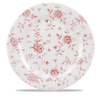 Churchill Vintage Prints fehér piros virágos porcelán peremes nagy tányér 30.5 cm