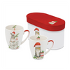 Bögre, csésze Cicás és egérkés porcelán bögre 2 db szett díszdobozban Fridolin & Kitty