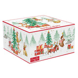 Bögre, csésze Cicás kutyás karácsonyi porcelán nagy csésze Christmas Gang