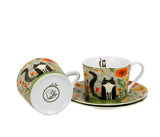 Bögre Cicás Porcelán csésze aljjal 230ml 2 személyes dobozban Meadow