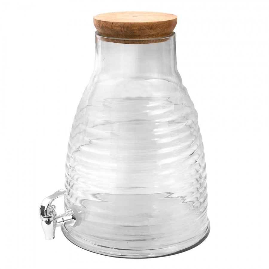 Limonádé adagoló Csapos limonádé adagoló fa tetővel 4 literes