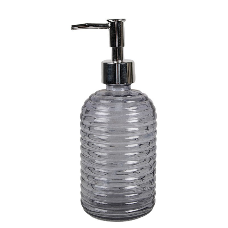 Szappanadagoló Csíkos üveg folyékony szappanadagoló 400 ml szürke