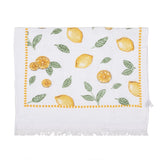 Konyhai kéztörlő pamut fehér citrom mintás Lemons & Leafs