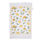 Konyhai kéztörlő pamut fehér citrom mintás Lemons & Leafs