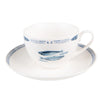Porcelán csésze aljjal kék halas 250 ml