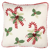 Karácsonyi díszpárna töltelékkel 45x45 cm polyester cukorpálcás
