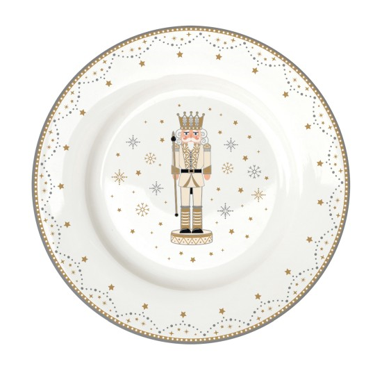 Tányér, étkészlet Diótörő karácsonyi porcelán desszertes tányér Royal Nutcracker