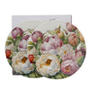 Bazsarózsás porcelán desszertes tányér készlet - 2 darabos - díszdobozban