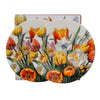Tulipános porcelán desszertes tányér készlet - 2 darabos - díszdobozban
