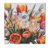 Tulipános porcelán desszertes tányér készlet - 2 darabos - díszdobozban