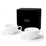 Duo Raphael fehér porcelán espresso kávéscsésze aljjal – 110 ml – 2 személyes készlet