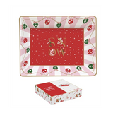 Karácsonyi Porcelán kis kínáló tálka 14x11 cm díszdobozban Christmas Twist