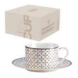 Csésze Elegáns porcelán teáscsésze és csészealj Charles Pozzi Milano