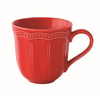 Bögre Elite Red piros porcelán bögre domború mintával 350 ml