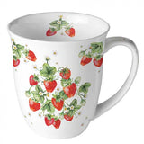 Bögre, csésze Epres porcelán bögre 400 ml Ambiente