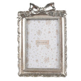 Képkeret Ezüst színű masnis vintage képkeret 10x15 cm