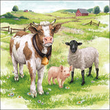 Farm animals háromrétegű papírszalvéta 33x33 cm 20 db-os