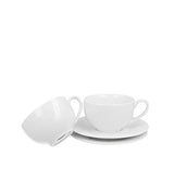 Bögre, csésze Fehér porcelán csésze dombornyomott mintával 2 személyes díszdobozban Diamond