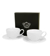 Bögre, csésze Fehér porcelán csésze dombornyomott mintával 2 személyes díszdobozban Diamond
