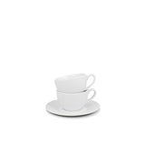 Bögre, csésze Fehér porcelán eszpresszó kávés csésze dombornyomott mintával 2 személyes díszdobozban Diamond