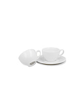 Bögre, csésze Fehér porcelán eszpresszó kávés csésze dombornyomott mintával 2 személyes díszdobozban Diamond