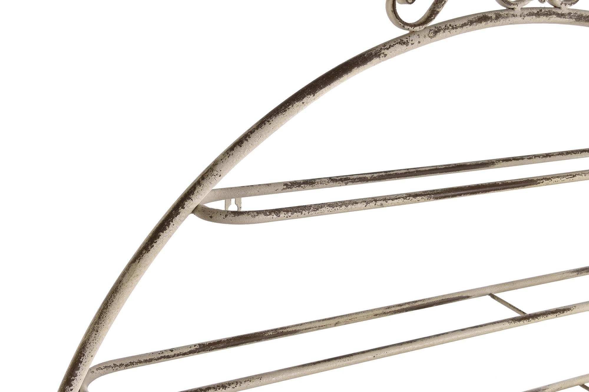 Bortartó Fém kerek fali bortartó állvány antikolt fehér