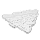 Bögre Fenyőfa alakú karácsonyi üveg tálka 23x3x11 cm
