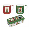 Karácsonyi porcelán bögre 2 db szett 300 ml díszdobozban Festive Avenue