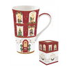 Karácsonyi porcelán nagy bögre 600 ml díszdobozban Festive Avenue