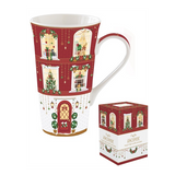 Karácsonyi porcelán nagy bögre 600 ml díszdobozban Festive Avenue