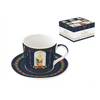 Karácsonyi porcelán reggeliző csésze + alj 380 ml díszdobozban Festive Avenue