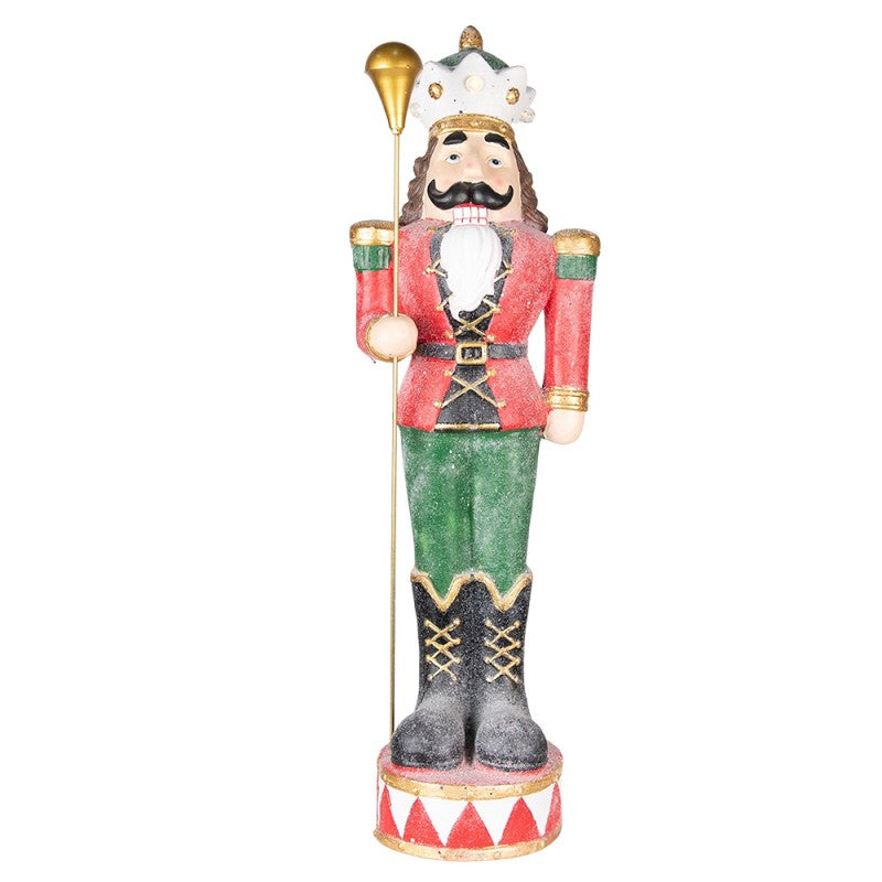 Vintage nagy diótörő figura Piros Zöld 89 cm