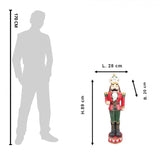 Vintage nagy diótörő figura Piros Zöld 89 cm