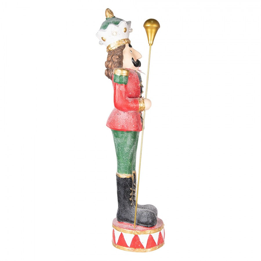Vintage nagy diótörő figura Piros Zöld 89 cm