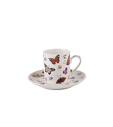 Porcelán pillangós eszpresszó kávés csésze aljjal 100 ml Butterflies
