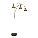 Tiffany állólámpa 200 cm bézs 3 ágú