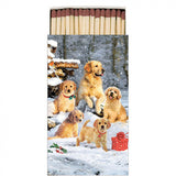 Gyufa Golden retriever kölykök gyufa karácsonyi díszdobozban