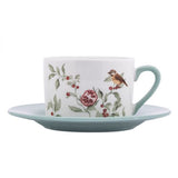 Gránátalmás - madaras porcelán csésze aljjal - 230 ml