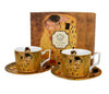 Bögre, csésze Gustav Klimt porcelán két személyes csésze szett 270 ml Light
