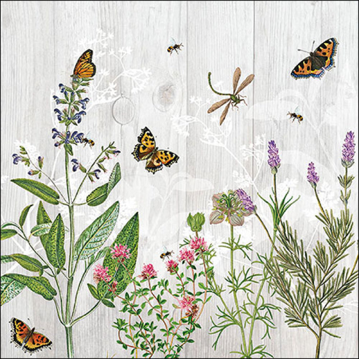 Gyógynövénykert háromrétegű papírszalvéta 33x33 cm 20 db