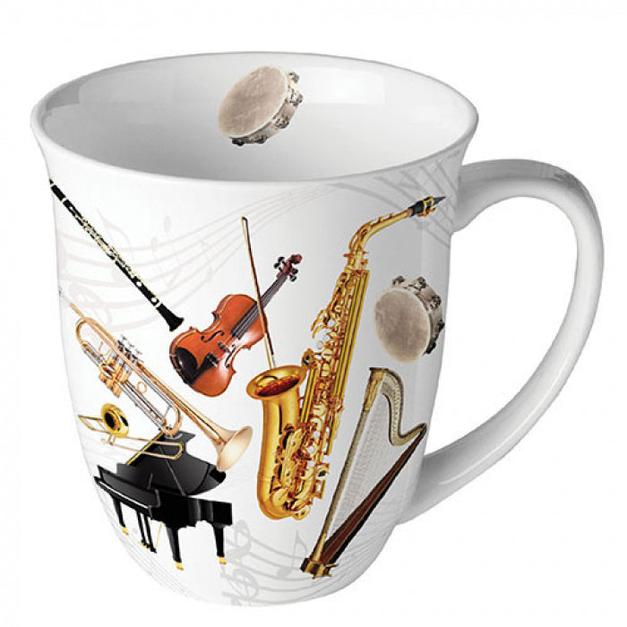 Hangszeres porcelán bögre Music instruments