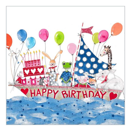 Szalvéta Happy birthday gyerekszalvéta Papírszalvéta 33x33 cm