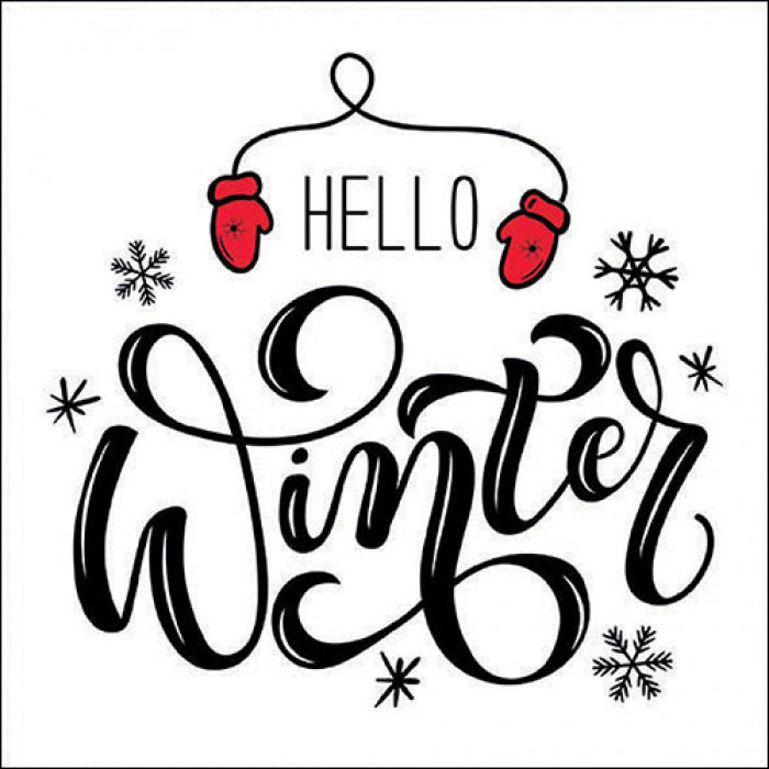Szalvéta Hello winter karácsonyi három rétegű papírszalvéta 33x33 cm